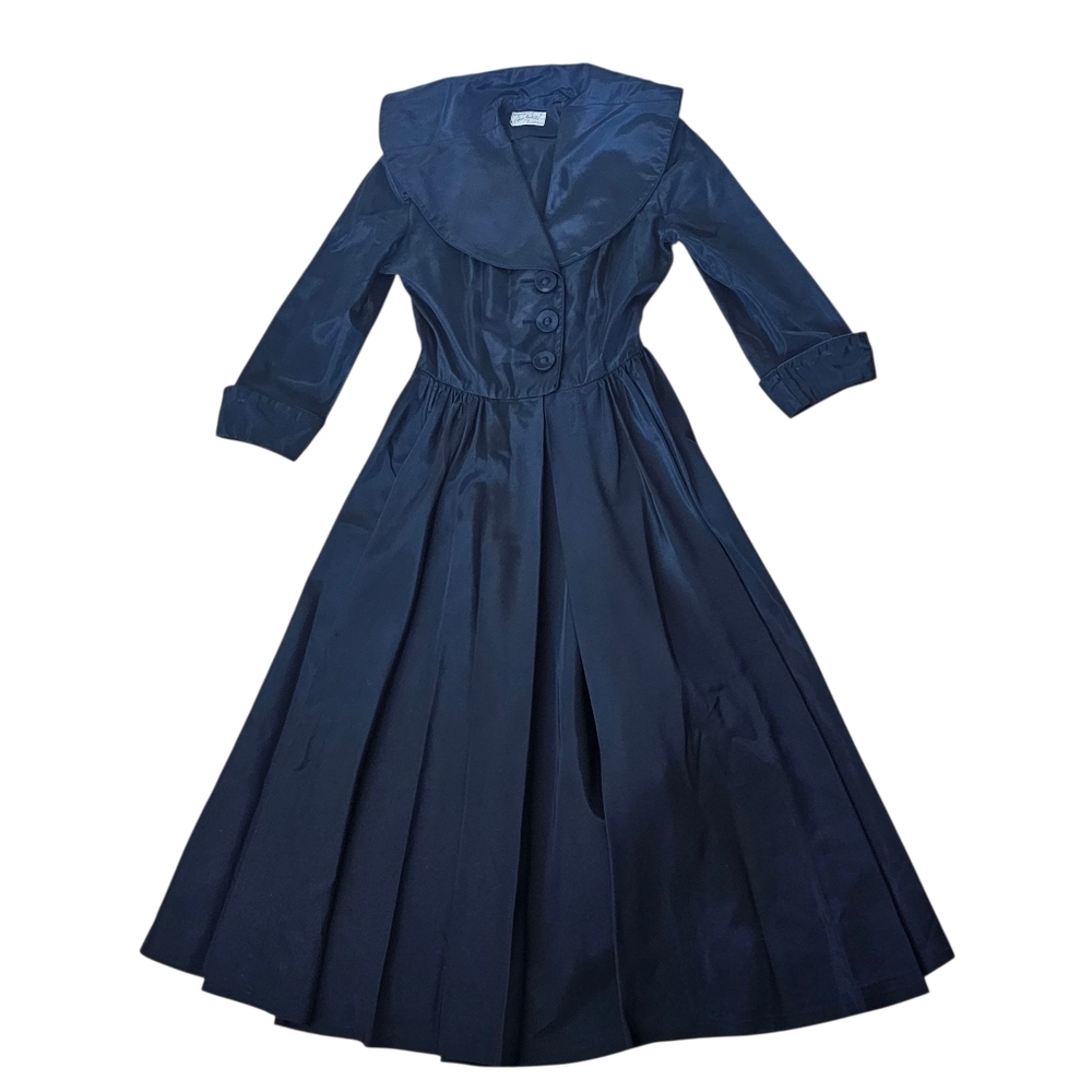 Original Nan Parker California Vintage 1950s Black Dress – Fit & Flare Swing